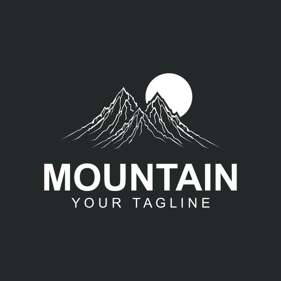 Berg Symbol Logo Vorlage Vektor Illustration Design. Logo geeignet zum reisen, Abenteuer, Wildnis, und Marke Unternehmen