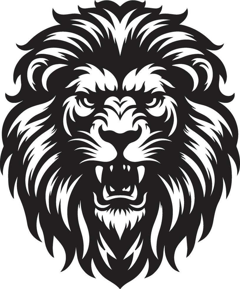 wütend Löwe Kopf Vektor Illustration auf ein Weiß Hintergrund