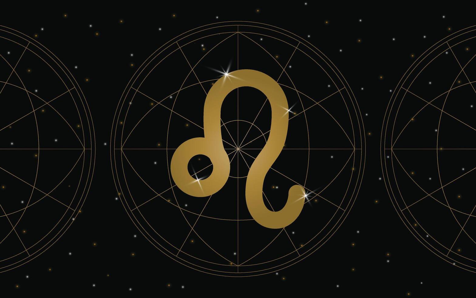 leo horoskop symbol, astrologi ikon, leo är de femte tecken av de zodiaken. med stjärnor och galax bakgrund vektor