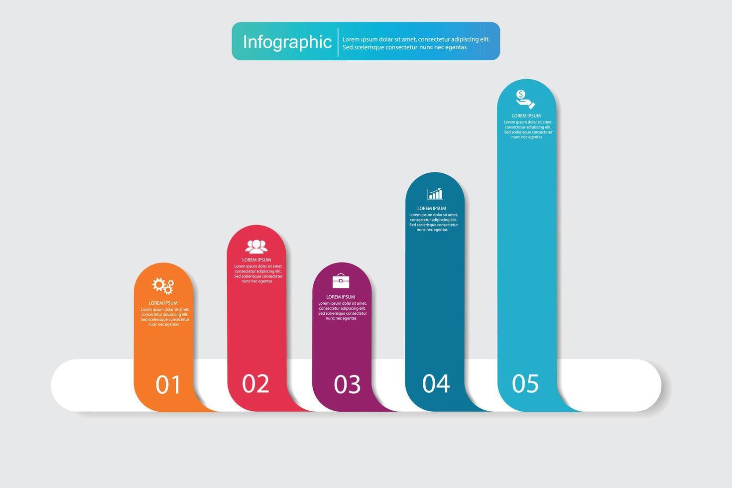 Infografik Vektor, Graph. Präsentation. Geschäft Konzepte, Teile, Schritte, Prozesse. Visualisierung von Infografik Daten. Anfang Vorlage. - - Vektor