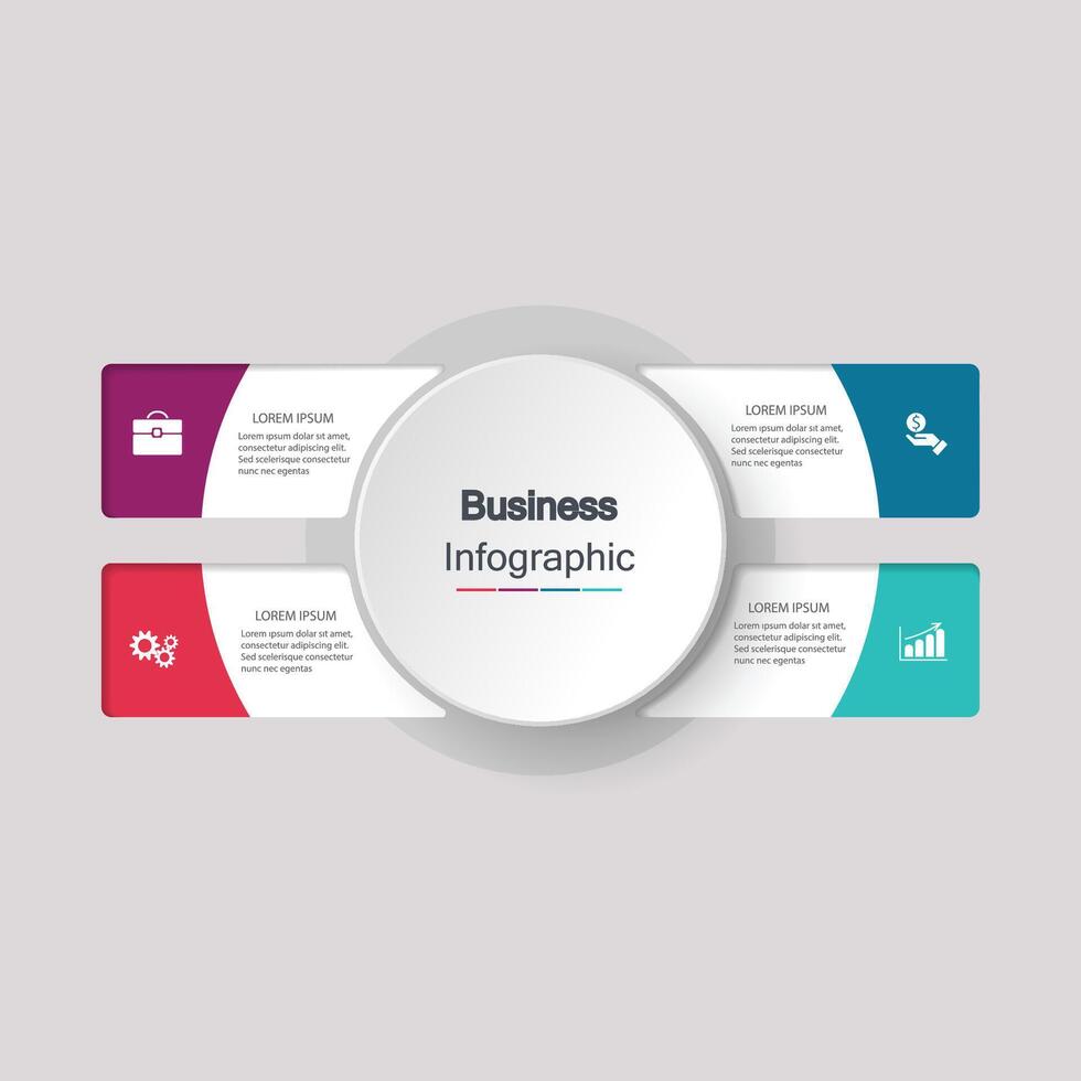 Infografik Vektor, Graph. Präsentation. Geschäft Konzepte, Teile, Schritte, Prozesse. Visualisierung von Infografik Daten. Anfang Vorlage. - - Vektor