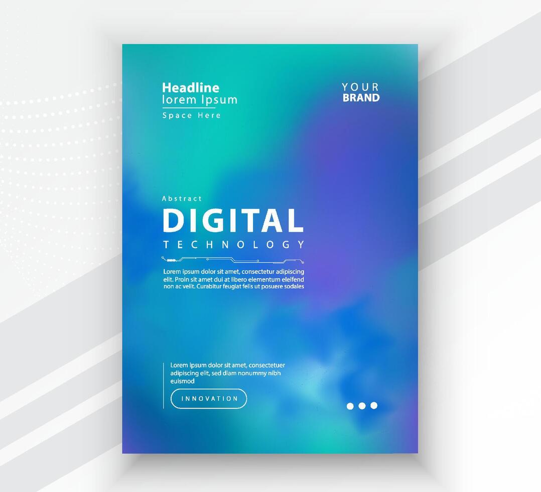 affisch broschyr omslag baner presentation layout mall, teknologi digital trogen internet nätverk förbindelse färgrik bakgrund, abstrakt cyber framtida tech kommunikation, ai stor data vetenskap vektor