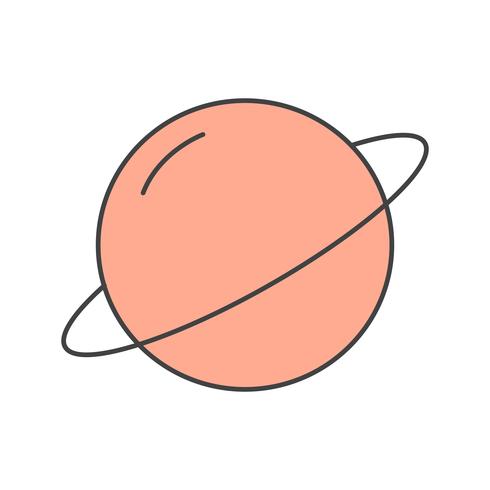 Vektor-Planet-Symbol vektor