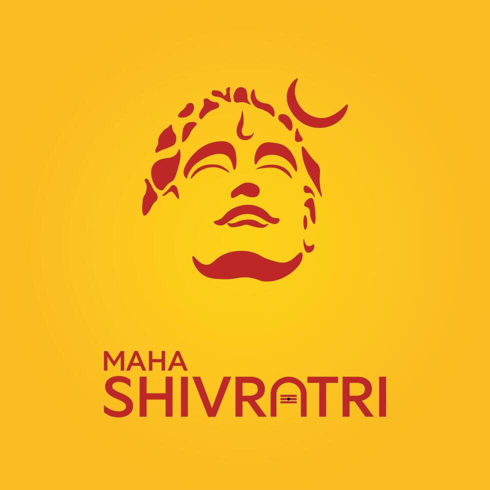 Lycklig maha shivratri indisk religiös festival social media mall vektor
