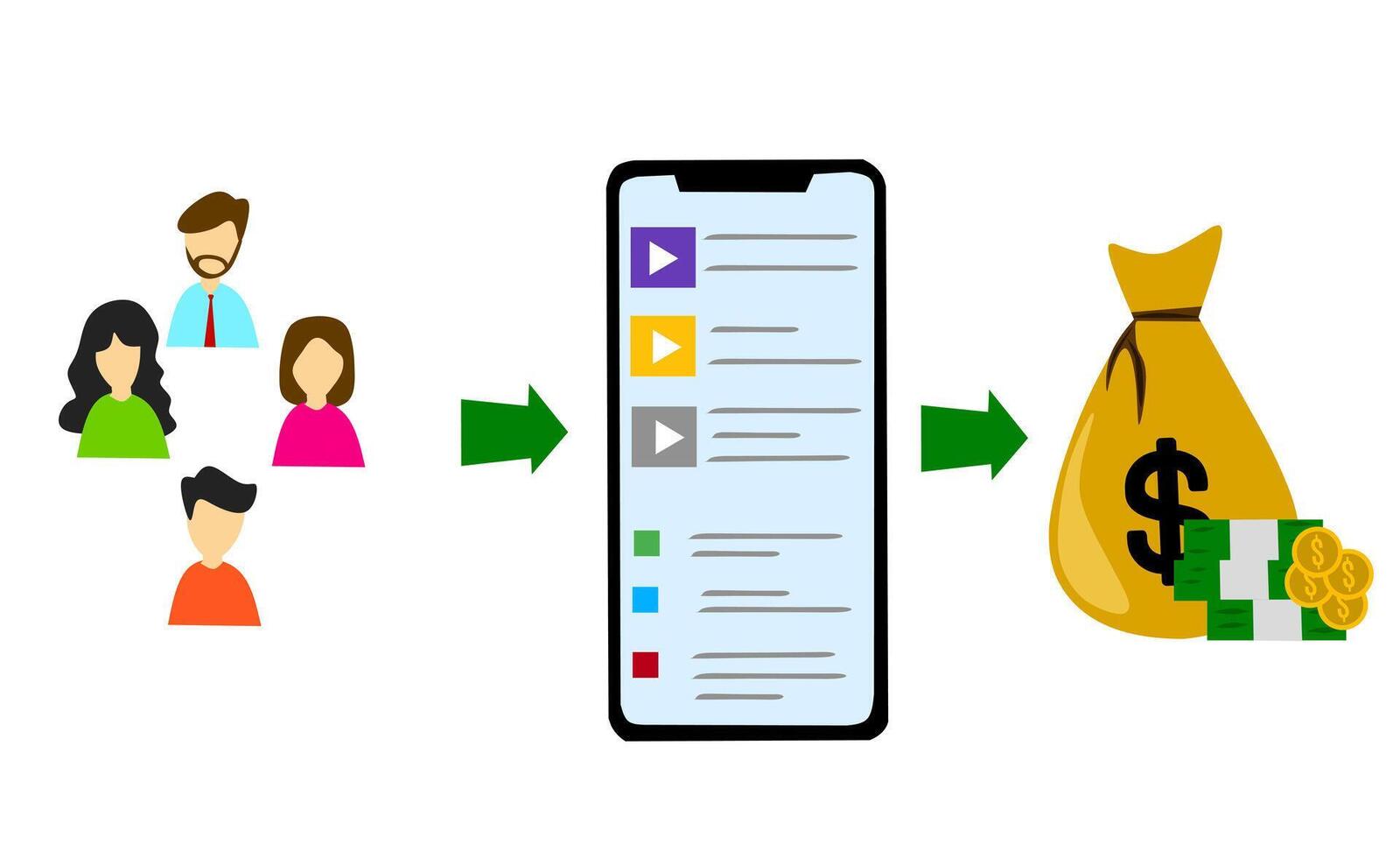 digital företag illustration i teknologi enhet vektor