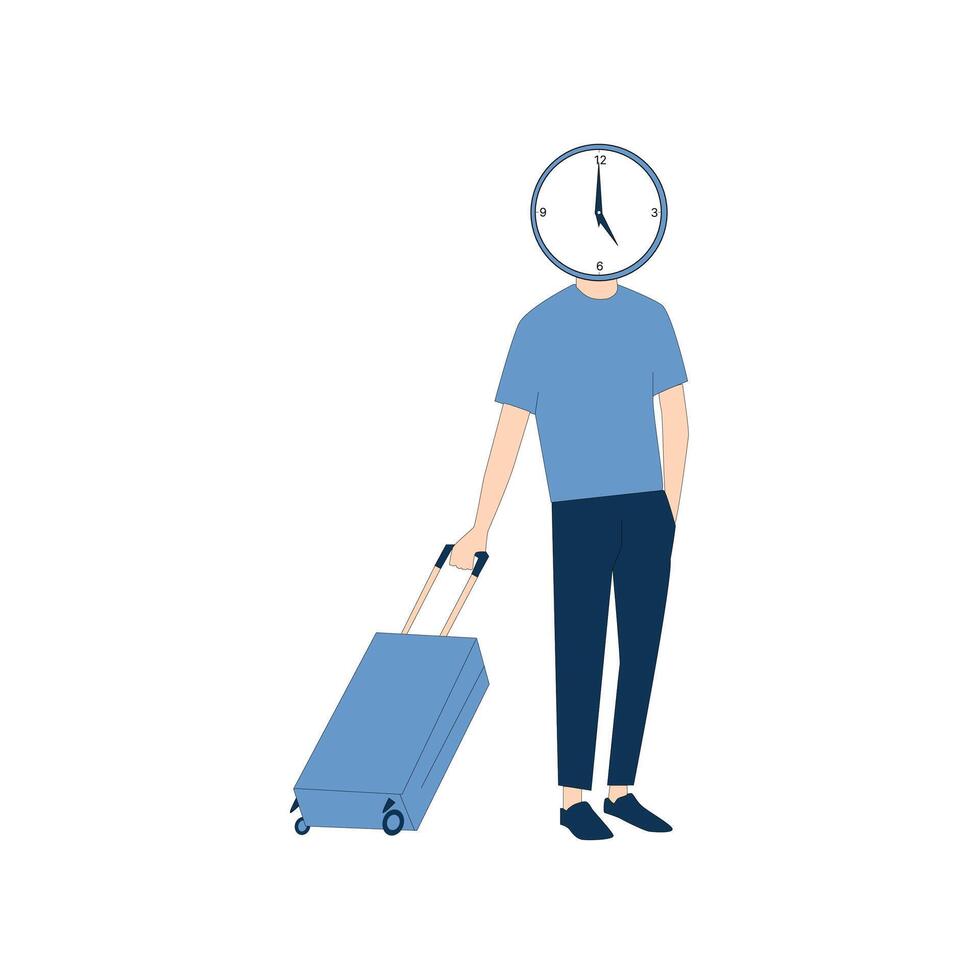Menschen Zeichen mit Taschen Koffer und Rucksack beim das Flughafen Eile oben zum Abfahrt Reisen vektor