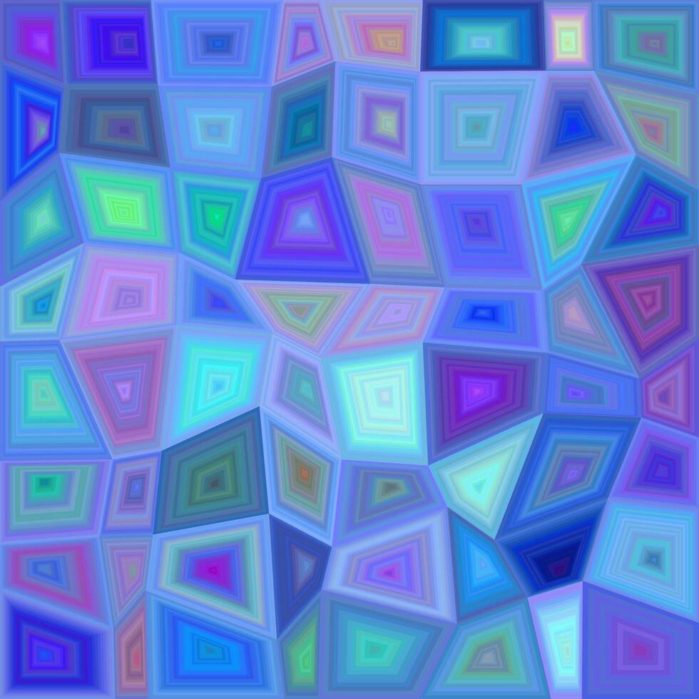 blå färgrik oregelbunden rektangel mosaik- vektor bakgrund