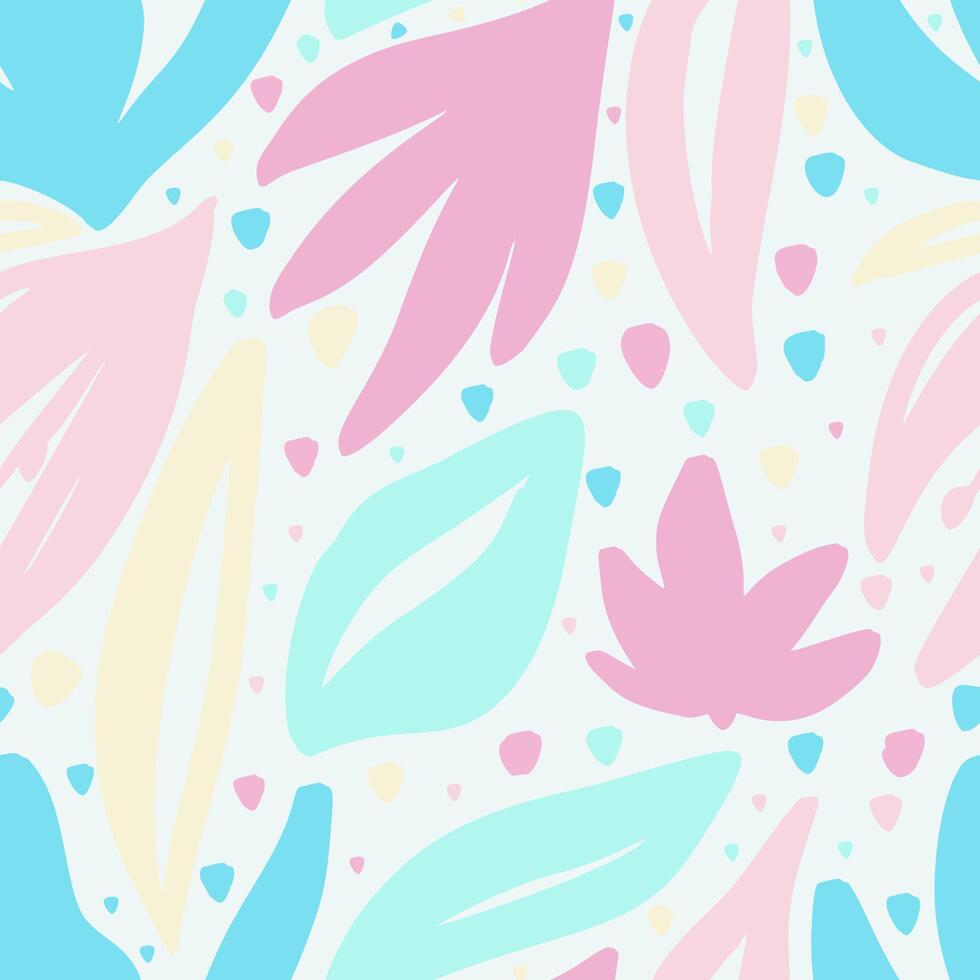 abstrakt Pastell- Blumen- Hand gezeichnet nahtlos Muster vektor