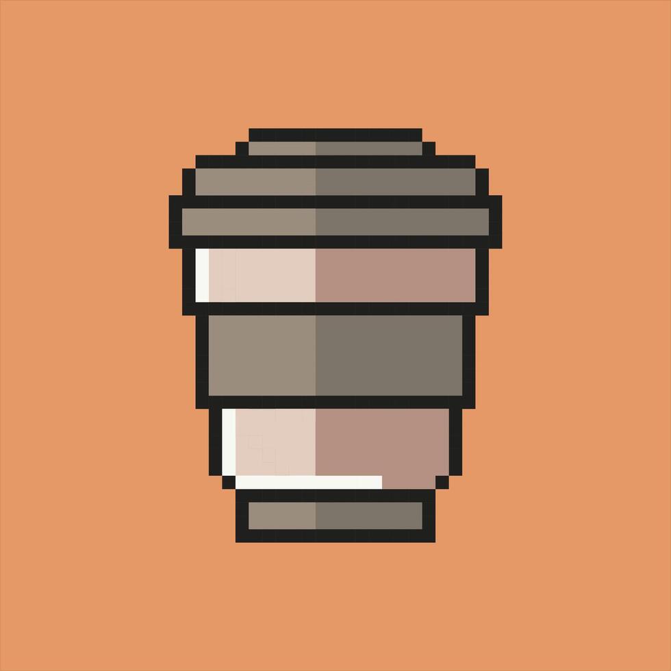 coffe pixelart ikon design illustration vektor