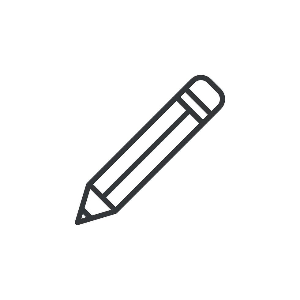 Bleistift Zeichnung Schreibwaren Symbol Vektor Vorlage