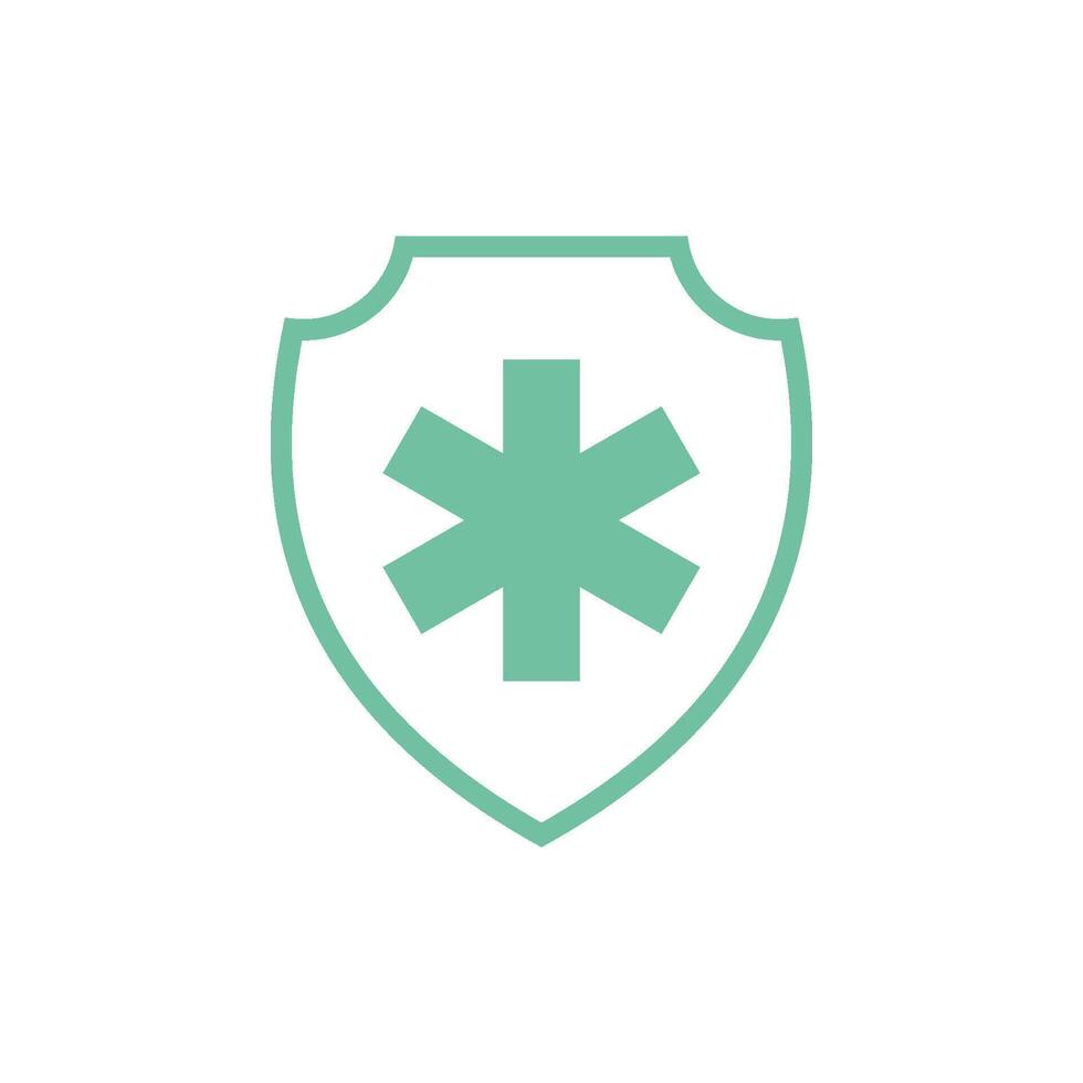 einfach Kreuz Gesundheitswesen Schild Symbol Logo Vorlage vektor