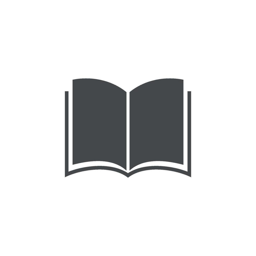 trendig bok utbildning skola ikon vektor logotyp mall