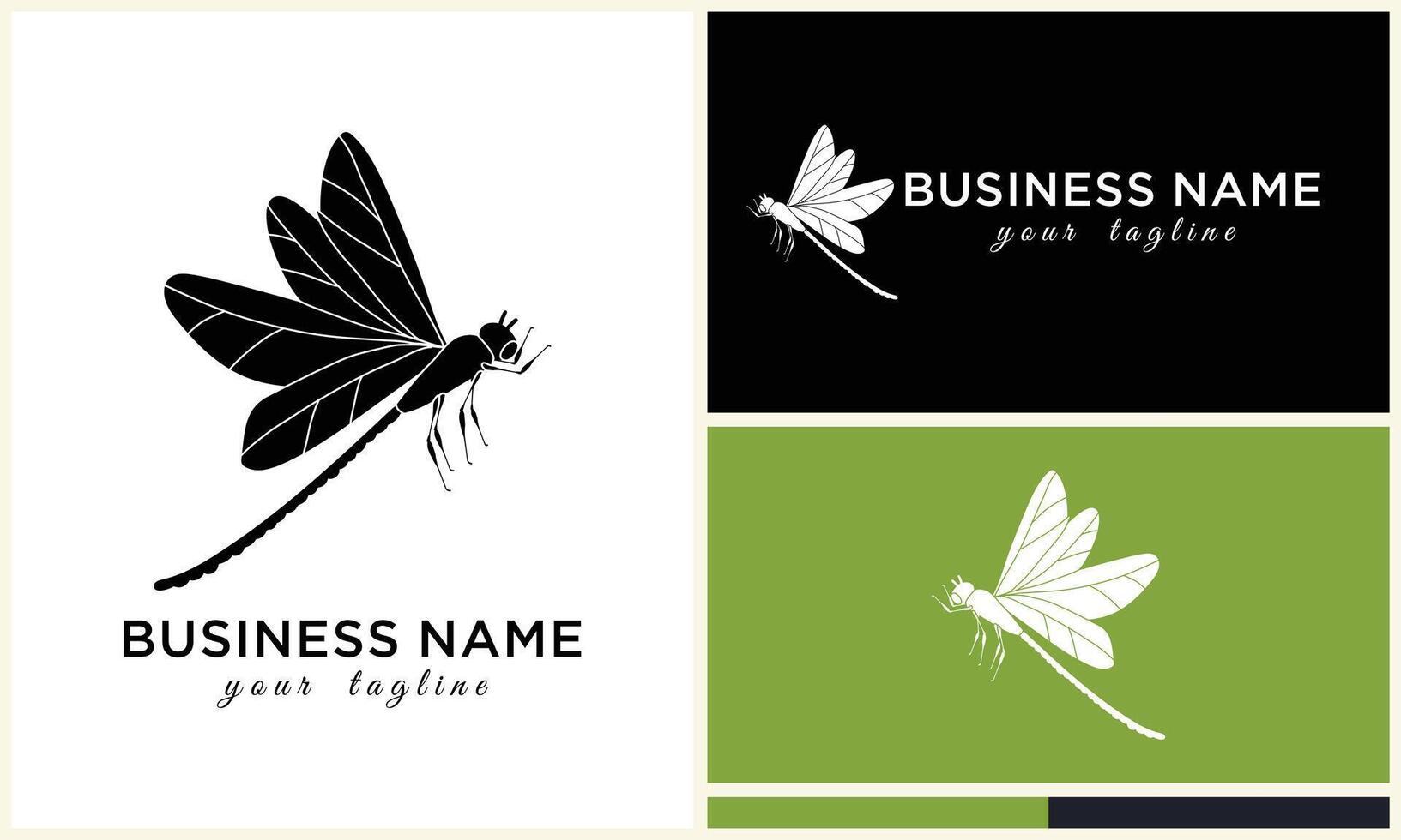 Silhouette Vektor Libelle Logo Vorlage