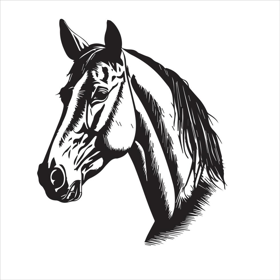 häst silhuett djur- logotyp svart hästar grafisk vektor illustration