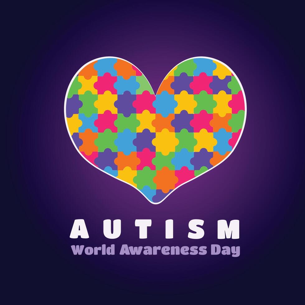 värld autism medvetenhet dag baner vektor illustration