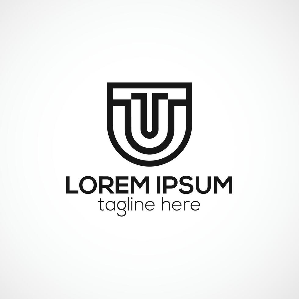 modern u brev abstrakt logotyp design begrepp isolerat vektor mall illustration