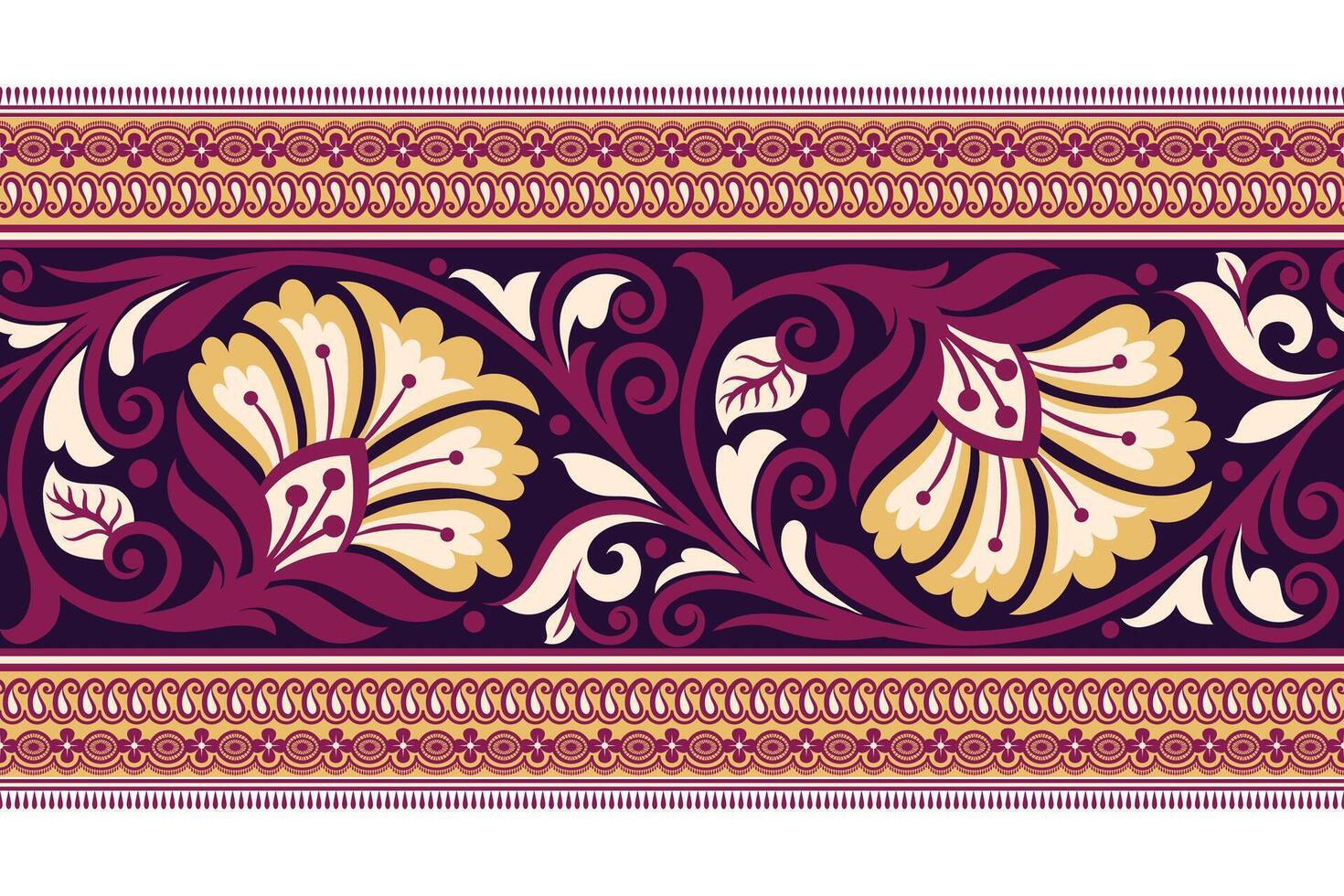 Blumen- nahtlos Hintergrund geometrisch ethnisch orientalisch Ikat nahtlos Muster traditionell Design zum hintergrund,teppich,tapete,kleidung,verpackung,batik,stoff,vektor Illustration Stickerei Stil. vektor