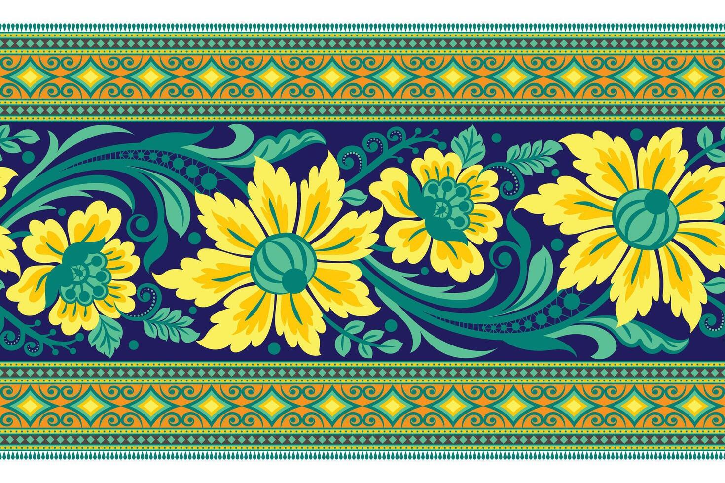 Blumen- nahtlos Hintergrund geometrisch ethnisch orientalisch Ikat nahtlos Muster traditionell Design zum hintergrund,teppich,tapete,kleidung,verpackung,batik,stoff,vektor Illustration Stickerei Stil. vektor