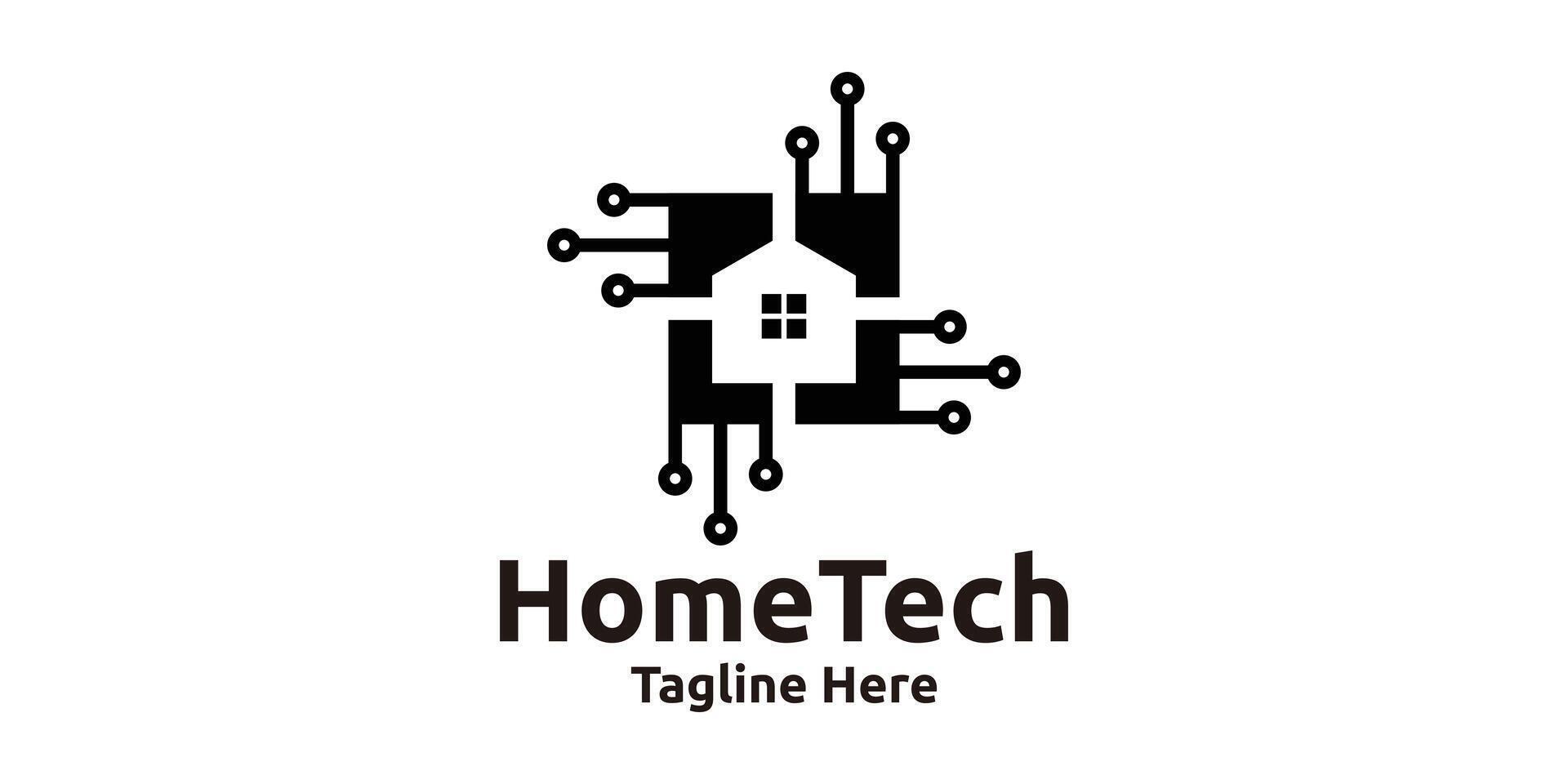 Zuhause Technik Logo Design, Logo Design Vorlage, Symbol, kreativ Idee. vektor