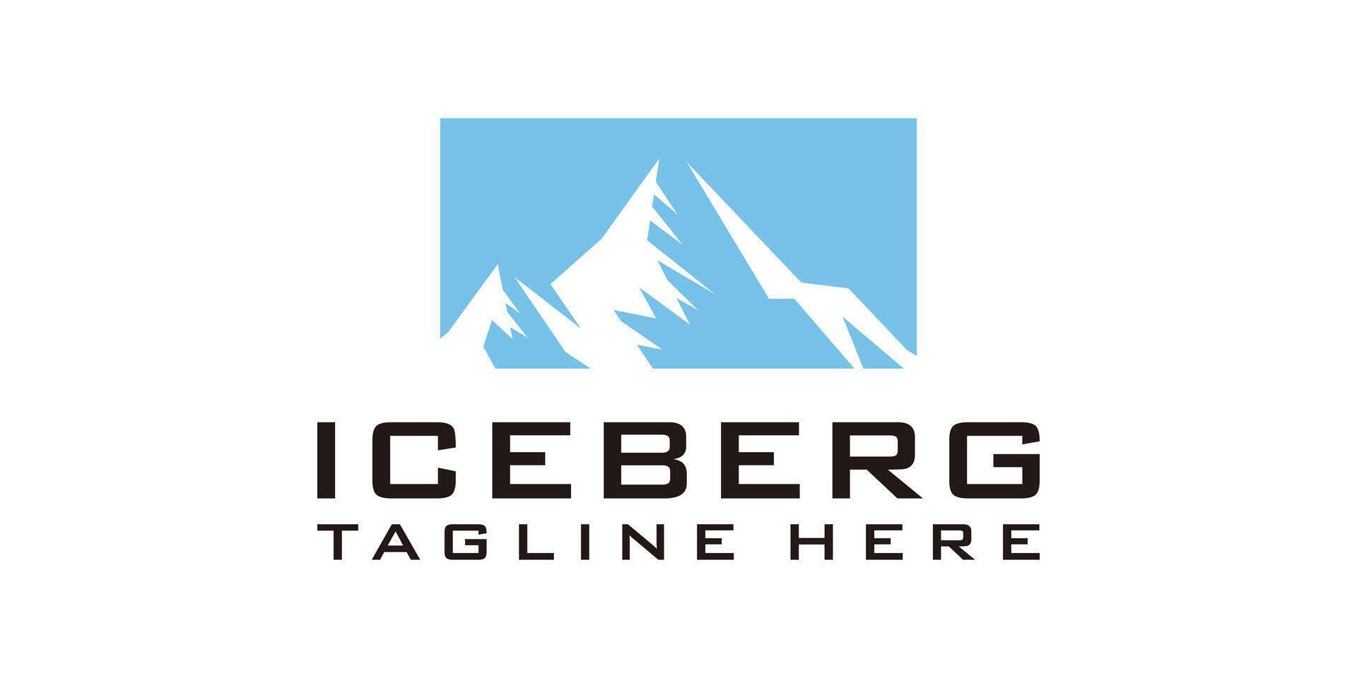 isberg logotyp design, logotyp design mall, kreativ aning symbol. vektor