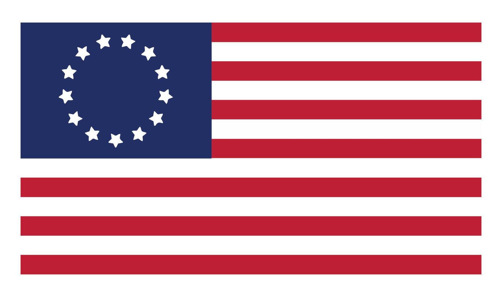 betsy Ross National Flagge. Freiheit Nation Flagge. vektor