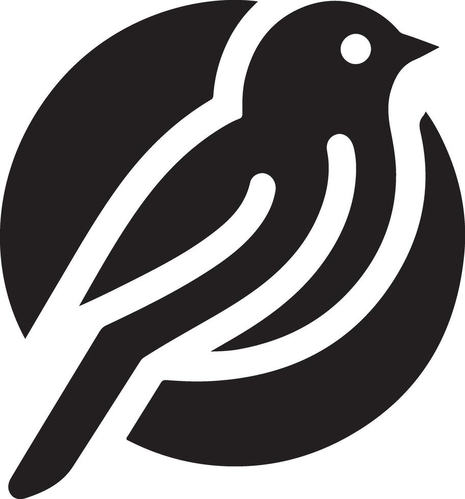 Fink Vogel Logo Konzept, schwarz Farbe Silhouette, Weiß Hintergrund 19 vektor