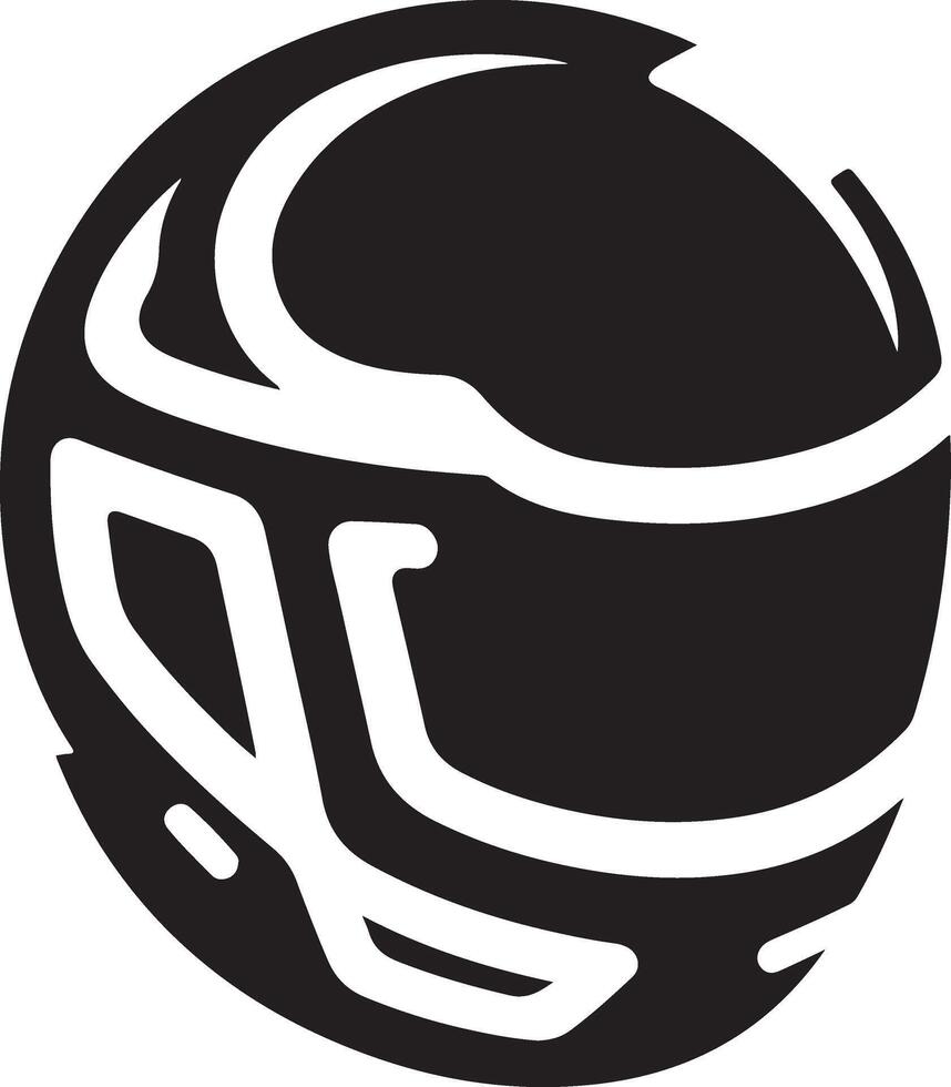 minimal motorcykel hjälm ikon, svart Färg vektor silhuett, vit bakgrund 35