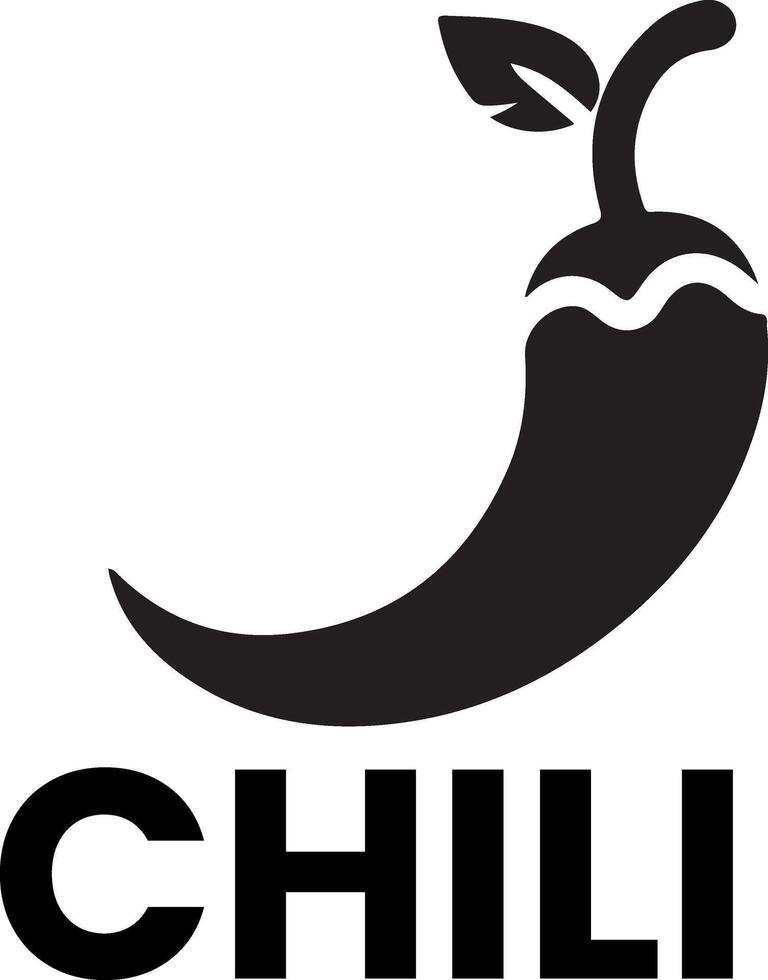 minimal Chili Marke Logo Konzept schwarz Farbe Silhouette, Weiß Hintergrund 13 vektor