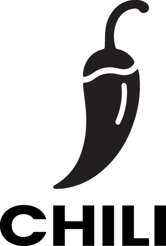 minimal Chili Marke Logo Konzept schwarz Farbe Silhouette, Weiß Hintergrund 22 vektor