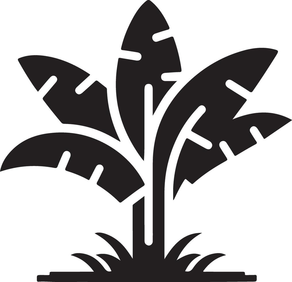 Haus Pflanze Vektor Symbol, Clip Art, Symbol, schwarz Farbe Silhouette 10