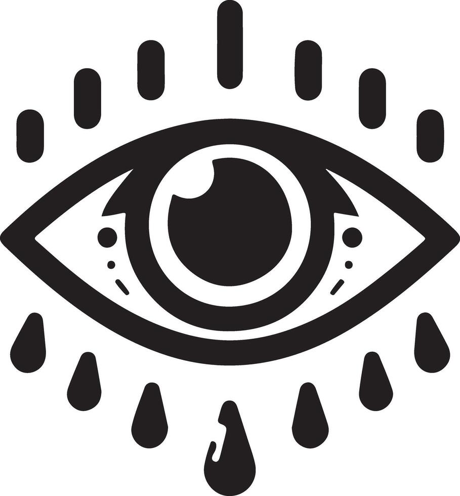minimal Auge Pflege Logo Vektor Symbol, eben Symbol, schwarz Farbe Silhouette, Weiß Hintergrund 16