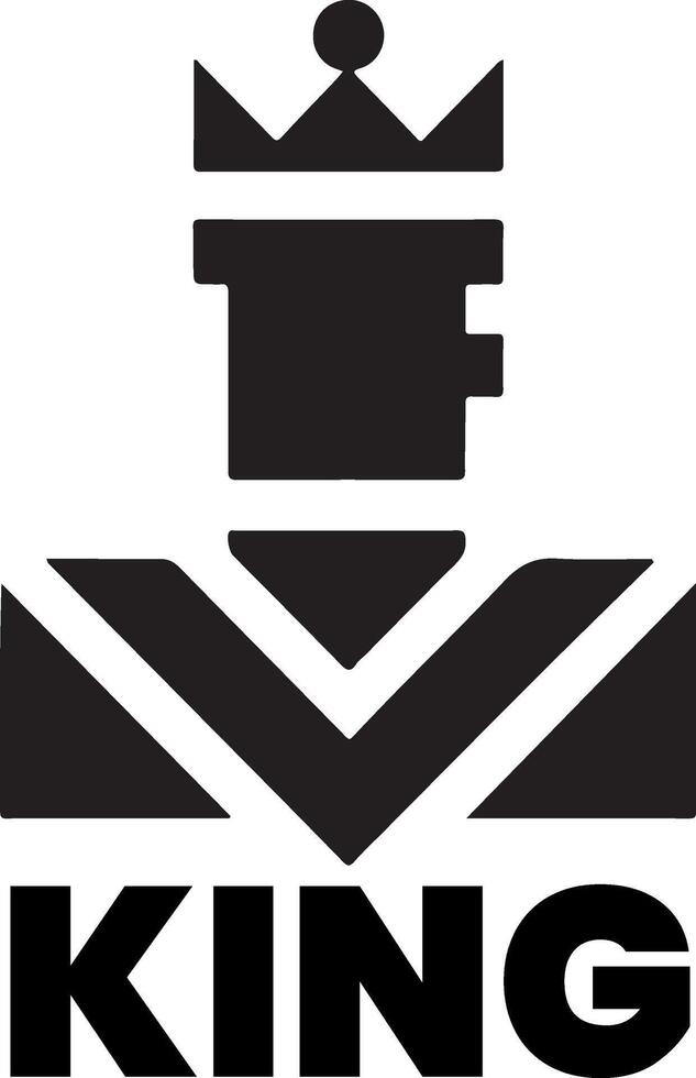 minimal König Marke Logo Konzept, schwarz Farbe Silhouette, Weiß Hintergrund 12 vektor