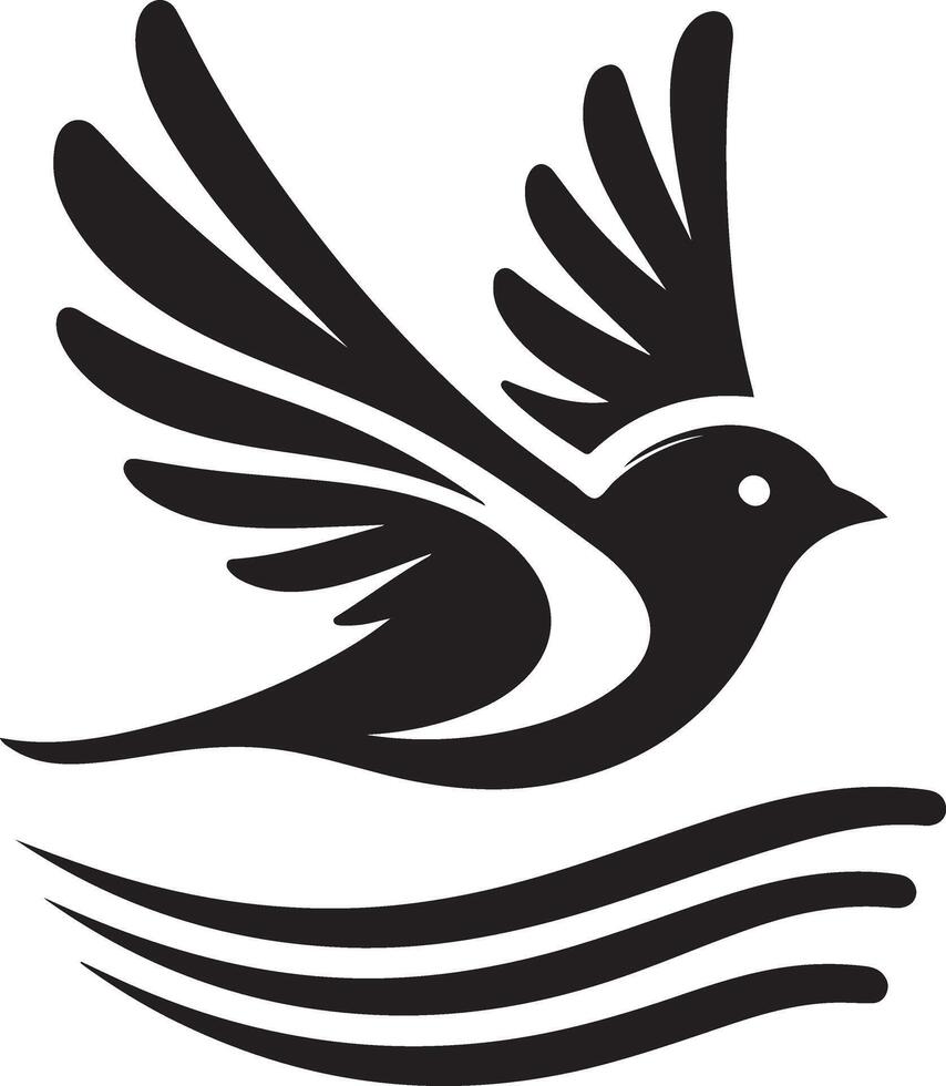 Fink Vogel Logo Konzept, schwarz Farbe Silhouette, Weiß Hintergrund 8 vektor