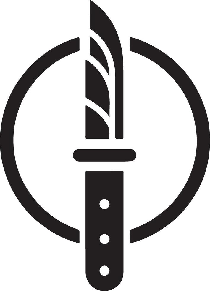 minimal Messer Symbol, Clip Art, Symbol, schwarz Farbe Vektor Silhouette, Weiß Hintergrund 16