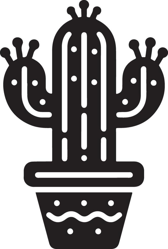 kaktus växt ikon vektor ClipArt, symbol, svart Färg silhuett, vit bakgrund 19