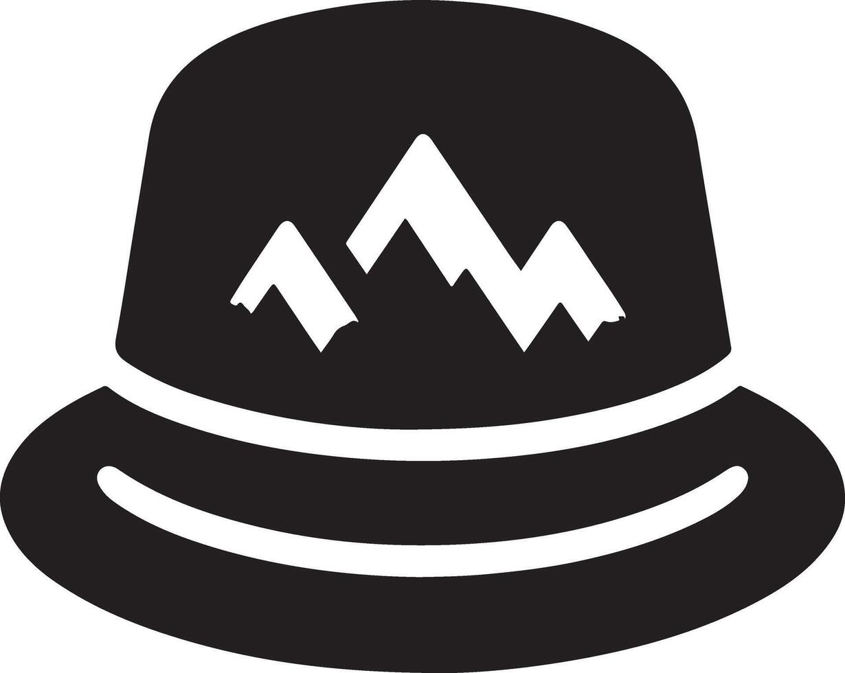 minimal retro hatt ikon, ClipArt, symbol, svart Färg silhuett 32 vektor