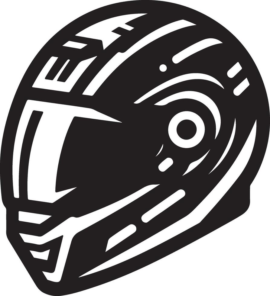 minimal Motorrad Helm Symbol, schwarz Farbe Vektor Silhouette, Weiß Hintergrund 20
