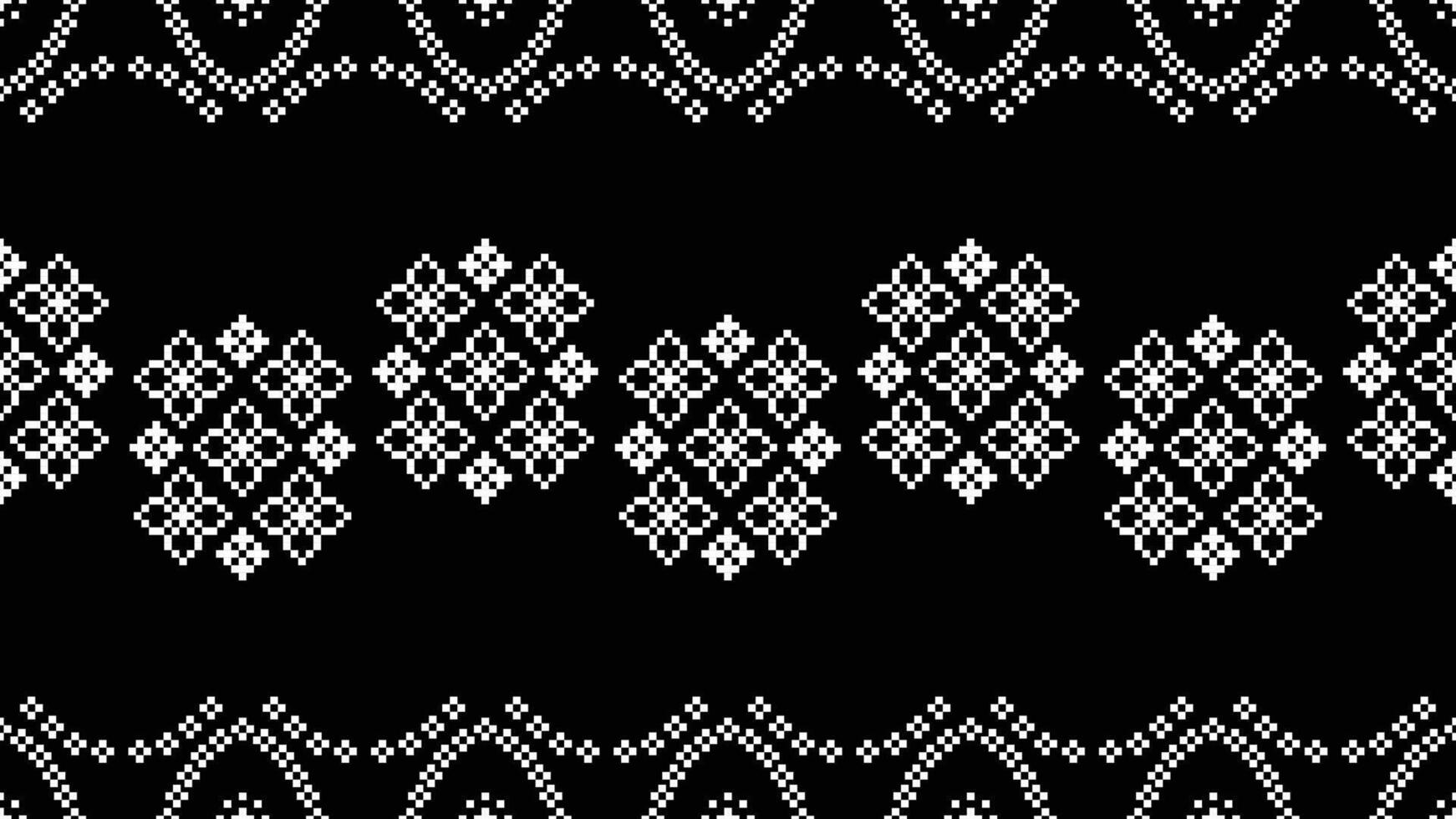 traditionell etnisk motiv ikat geometrisk tyg mönster korsa stitch.ikat broderi etnisk orientalisk pixel svart background.abstract, vektor, illustration. textur, halsduk, dekoration, tapeter. vektor