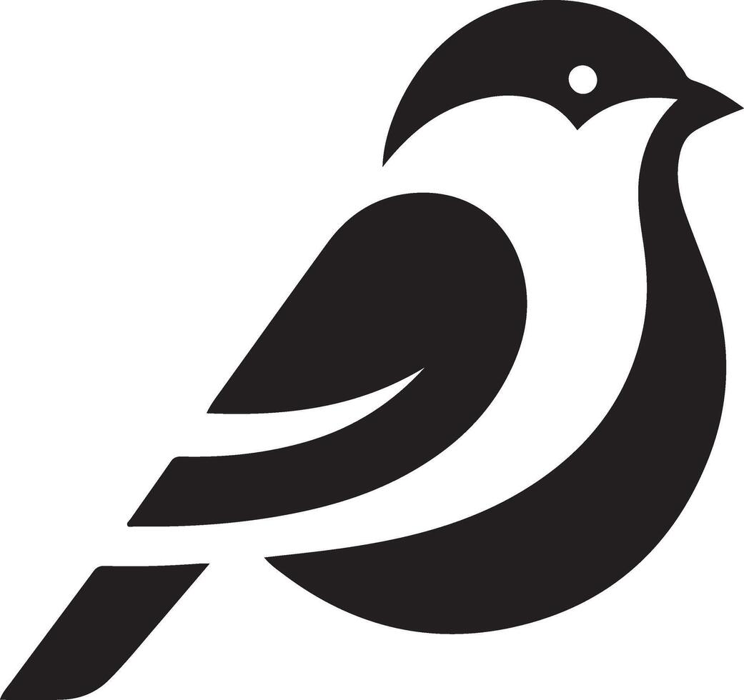 Fink Vogel Logo Konzept, schwarz Farbe Silhouette, Weiß Hintergrund 31 vektor