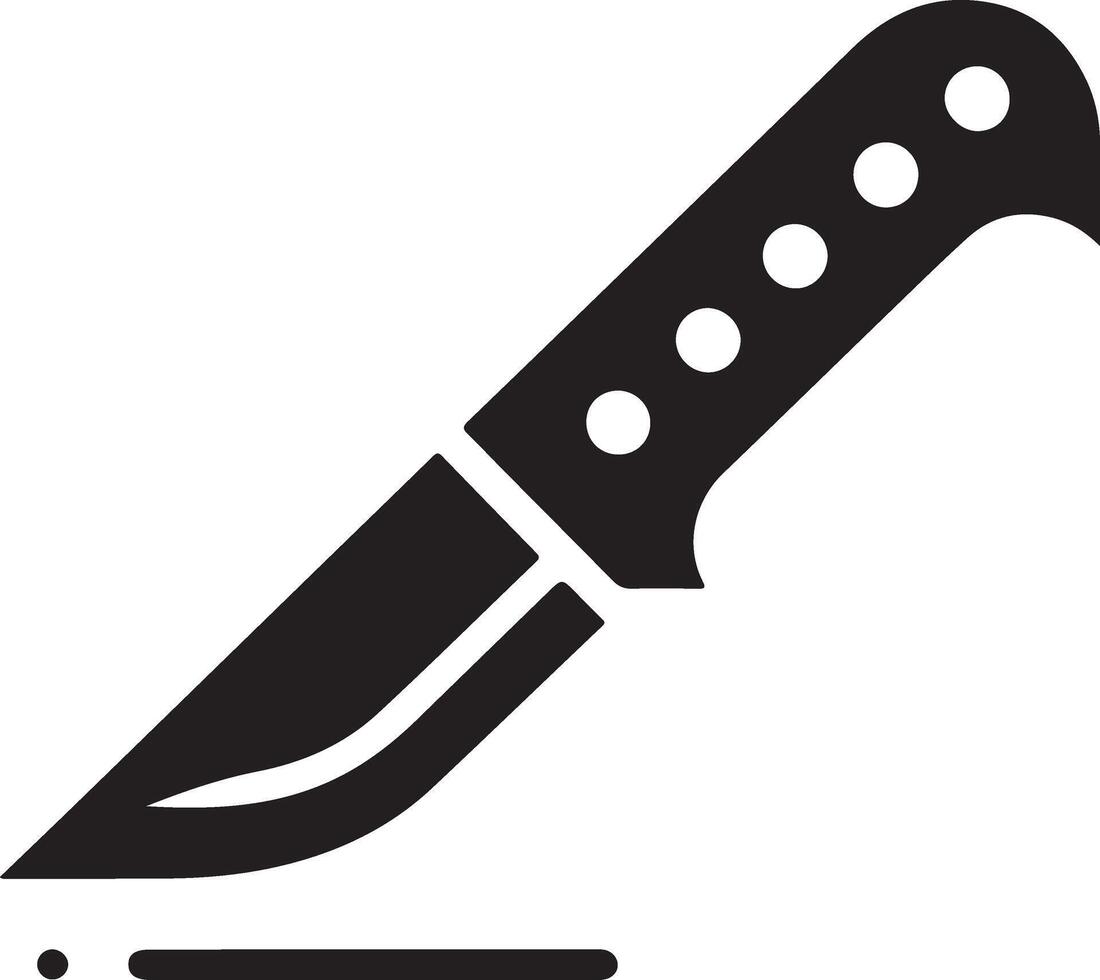 minimal Messer Symbol, Clip Art, Symbol, schwarz Farbe Vektor Silhouette, Weiß Hintergrund 10