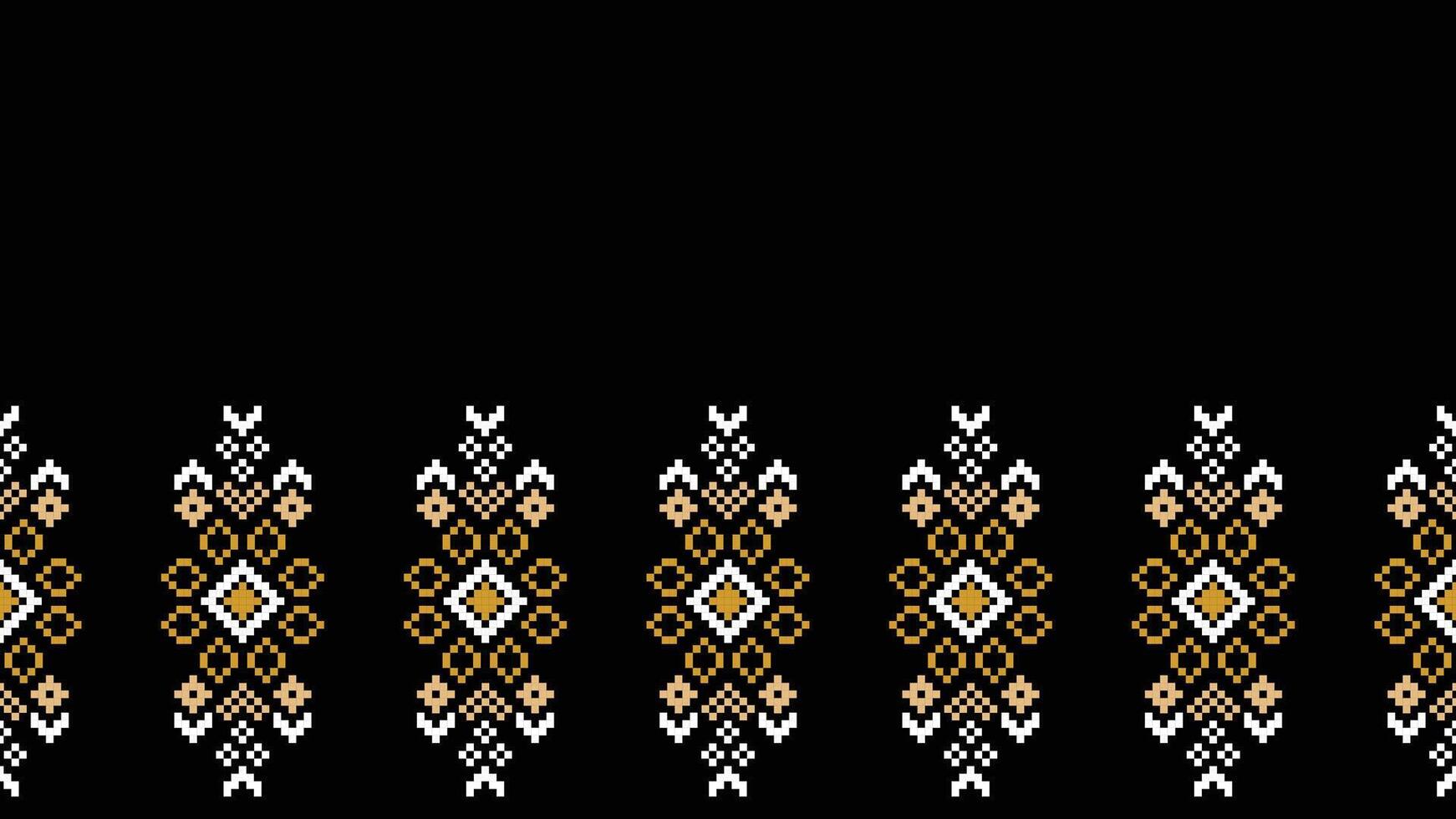 traditionell ethnisch Motive Ikat geometrisch Stoff Muster Kreuz Stich.ikat Stickerei ethnisch orientalisch Pixel schwarz Hintergrund.abstrakt, Vektor, Illustration. Textur, Schal, Dekoration, Tapete. vektor