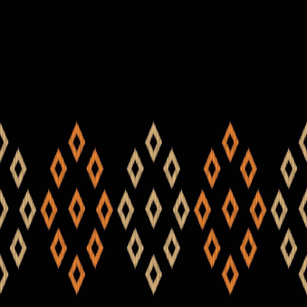 traditionell ethnisch Ikat Motiv Stoff Hintergrund Muster geometrisch .afrikanisch Ikat Stickerei ethnisch orientalisch Muster schwarz Hintergrund Hintergrund. abstrakt, Vektor, Illustration. Textur, Rahmen, Dekoration. vektor