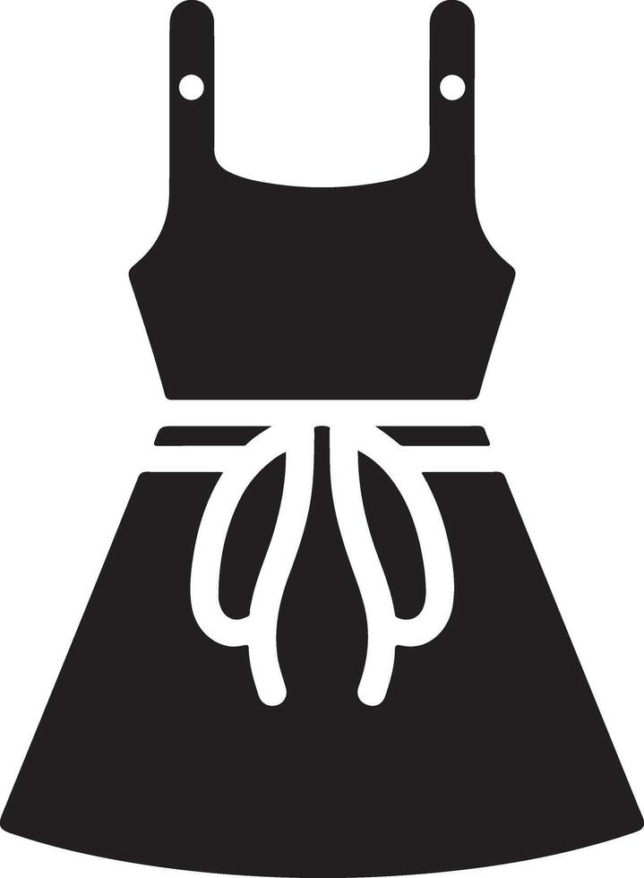 minimal kvinna förkläde vektor ikon silhuett, ClipArt, symbol, svart Färg silhuett 30
