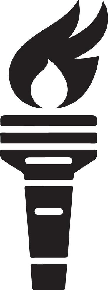 ficklampa ljus vektor ikon silhuett, ClipArt, symbol, svart Färg silhuett 7