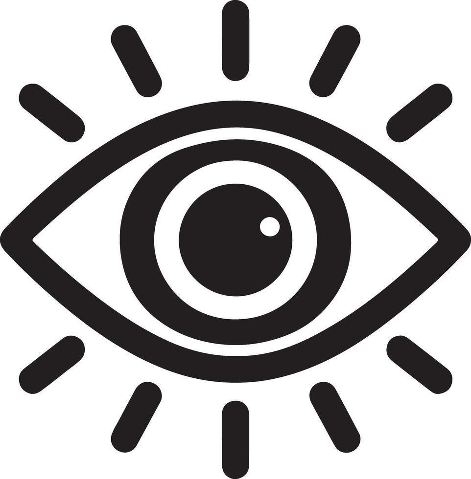 minimal Auge Pflege Logo Vektor Symbol, eben Symbol, schwarz Farbe Silhouette, Weiß Hintergrund 15