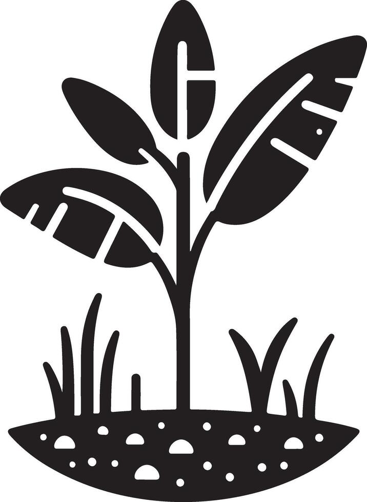 Haus Pflanze Vektor Symbol, Clip Art, Symbol, schwarz Farbe Silhouette 12