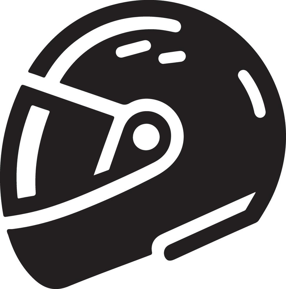 minimal Motorrad Helm Symbol, schwarz Farbe Vektor Silhouette, Weiß Hintergrund 21