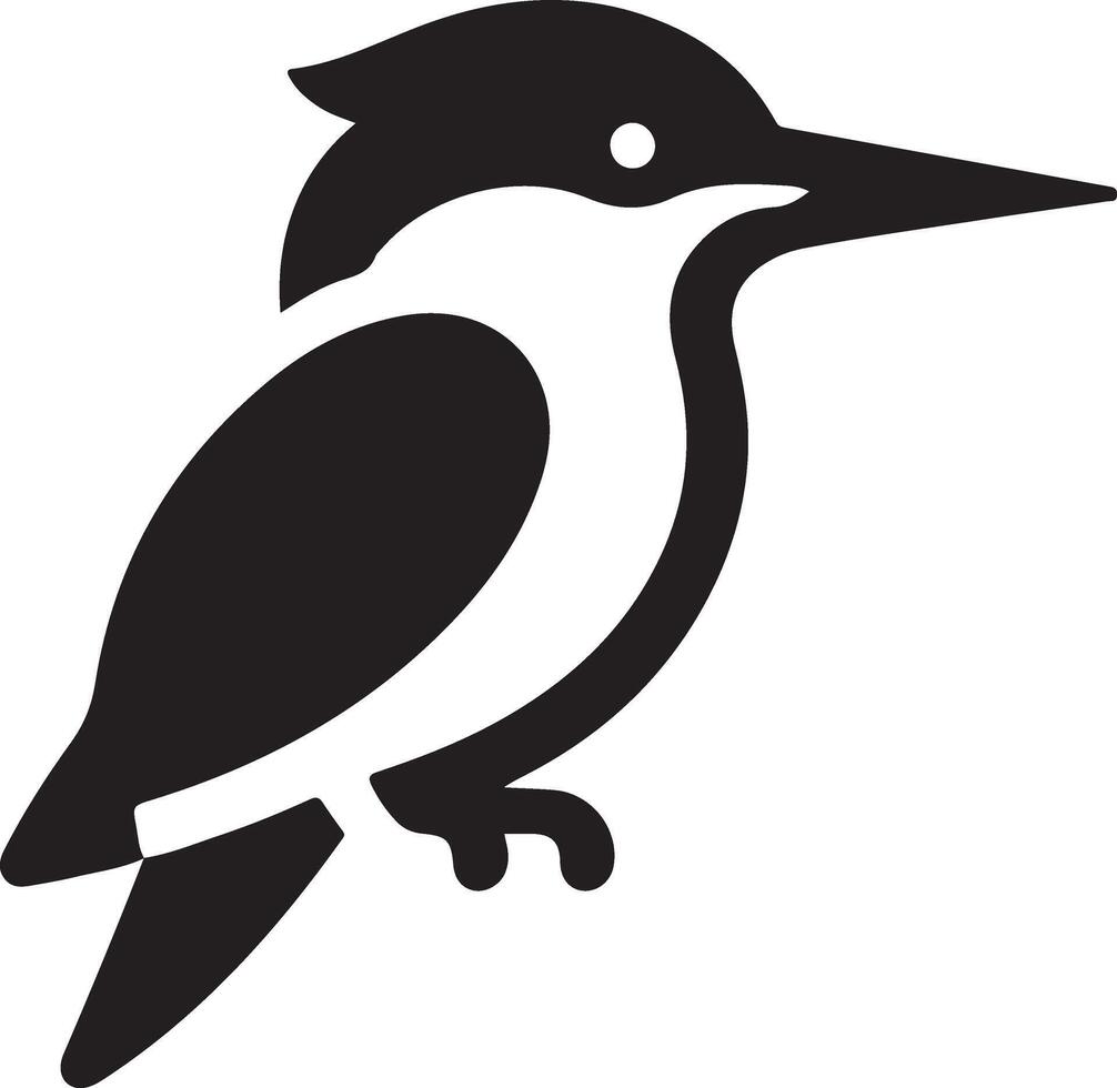 Eisvogel Vogel Vektor Kunst Symbol, Clip Art, Symbol, schwarz Farbe Silhouette, Weiß Hintergrund 40