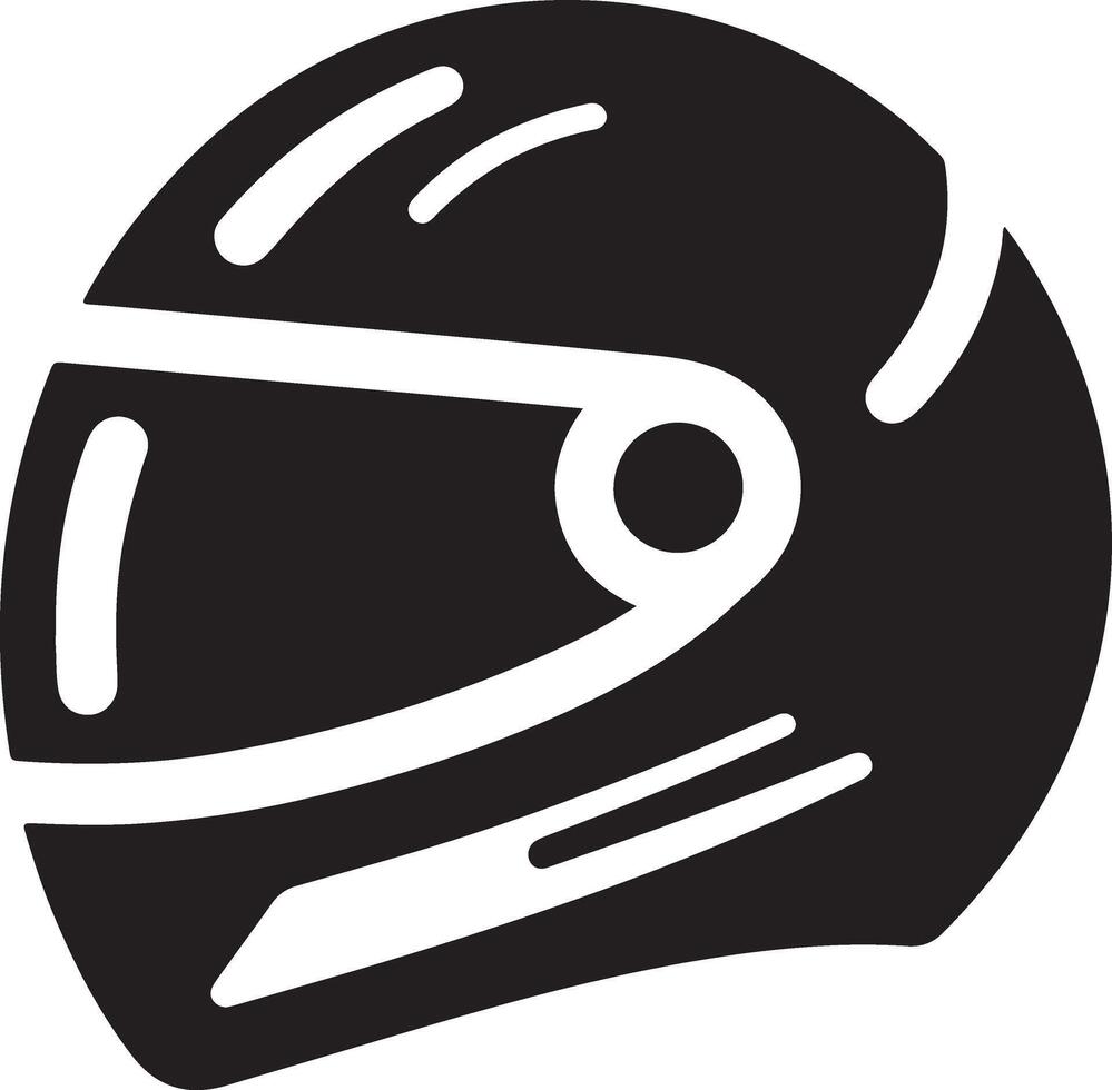 minimal Motorrad Helm Symbol, schwarz Farbe Vektor Silhouette, Weiß Hintergrund 27