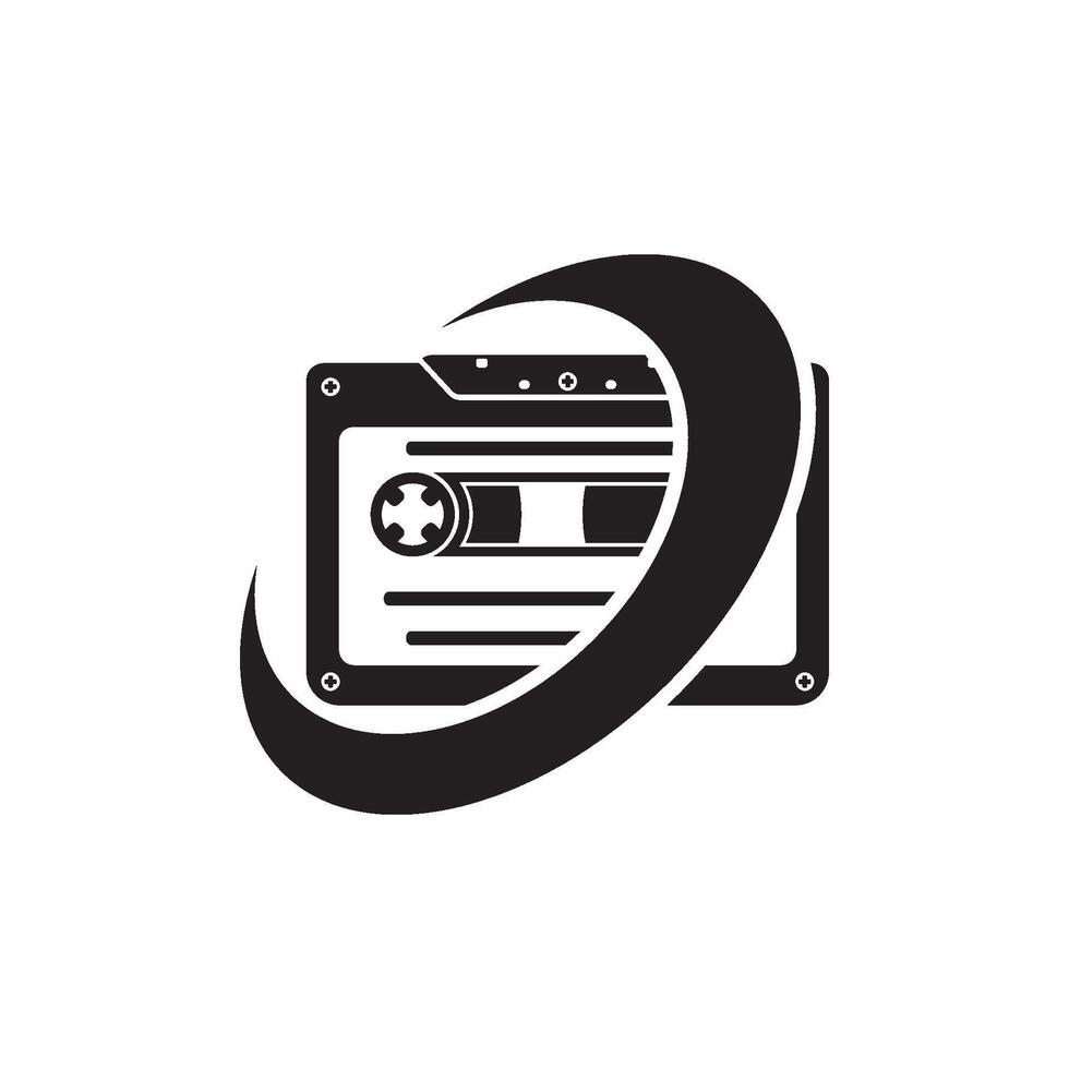 Band Kassette Symbol Logo Vektor Design Vorlage